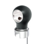 Thread-On Matte Black Charlotte Style Gearshift Knob With LED 13/15/18 Speed Adapter-White LED71183