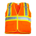 High Visibility Reflective Orange Safety Vest-Large - Image 2