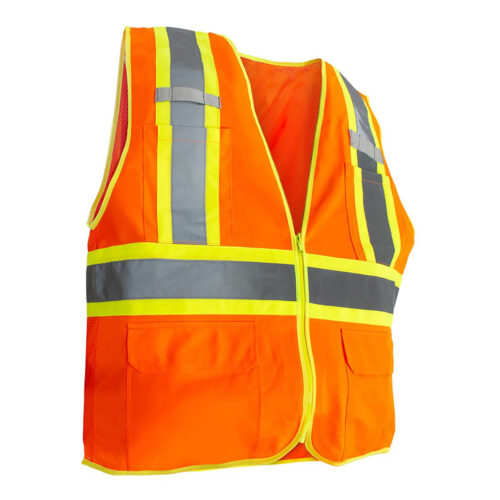 High Visibility Reflective Orange Safety Vest-Small