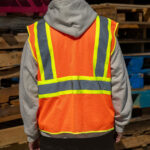 High Visibility Reflective Orange Safety Vest-XXX Large - Image 8