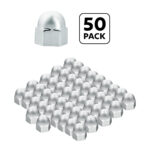 7/16" X 5/8" Chrome Die-Cast Acorn Nut Cover (50 pcs/Bag) 10025P50