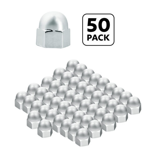 3/8" X 5/8" Chrome Die-Cast Acorn Nut Cover (50 pcs/Bag) 10026P50