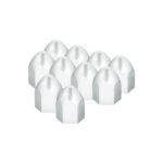 1" x 1 5/8" Chrome Plastic Bullet Nut Cover - Push-On (10 Pack) - Image 2