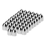 11/16" X 1-5/16" Chrome Plastic Bullet Nut Cover - Push-On (50-Pack) - Image 2