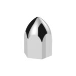 11/16" X 1-5/16" Chrome Plastic Bullet Nut Cover - Push-On (50-Pack) - Image 3