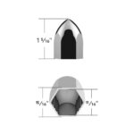 11/16" X 1-5/16" Chrome Plastic Bullet Nut Cover - Push-On (50-Pack) - Image 6