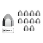 3/4" X 1 3/8" Chrome Plastic Bullet Nut Cover - Push-On (10-Pack) 10069P