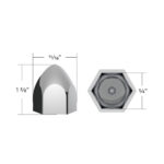 3/4" X 1 3/8" Chrome Plastic Bullet Nut Cover - Push-On (10-Pack) - Image 6
