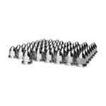 33mm X 2 3/8" Chrome Plastic Bullet Nut Covers W/ Flange - Push-On (Color Box Of 20) - Image 2