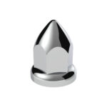 33mm X 2 3/8" Chrome Plastic Bullet Nut Covers W/ Flange - Push-On (Color Box Of 20) - Image 3