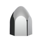 15/16" x 1 5/8" Chrome Plastic Bullet Nut Covers - Push-On (50-Pack) - Image 3