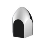 15/16" x 1 5/8" Chrome Plastic Bullet Nut Covers - Push-On (50-Pack) - Image 4