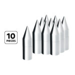 33mm X 7-1/8" Chrome Plastic Tall Spike Nut Cover - Thread-On (10 Pcs) 10372