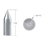 33mm X 7-1/8" Chrome Plastic Tall Spike Nut Cover - Thread-On (10 Pcs) - Image 5
