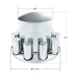 Chrome Plastic Extra Tall Rear Axle Cover With 33mm Thread-On Tall Cylinder Nut Covers - Image 4