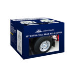 Chrome Plastic Extra Tall Rear Axle Cover With 33mm Thread-On Tall Cylinder Nut Covers - Image 5