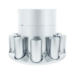 Chrome Plastic Extra Tall Flat Top Rear Axle Cover With 33mm Thread-On Tall Cylinder Nut Covers - Image 2