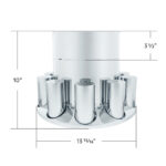Chrome Plastic Extra Tall Flat Top Rear Axle Cover With 33mm Thread-On Tall Cylinder Nut Covers - Image 4