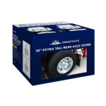 Chrome Plastic Extra Tall Flat Top Rear Axle Cover With 33mm Thread-On Tall Cylinder Nut Covers - Image 5
