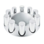 Chrome Plastic Dome Front Axle Cover With 33mm Standard Thread-On Tall Cylinder Nut Covers 10375