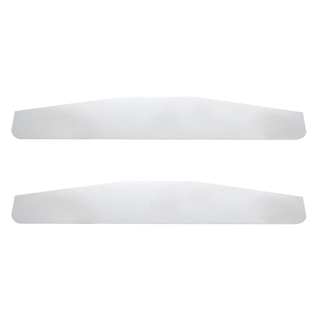 4" X 24" Chrome Standard Bottom Mud Flap Plate - Welded Stud (Pair) 10411CB