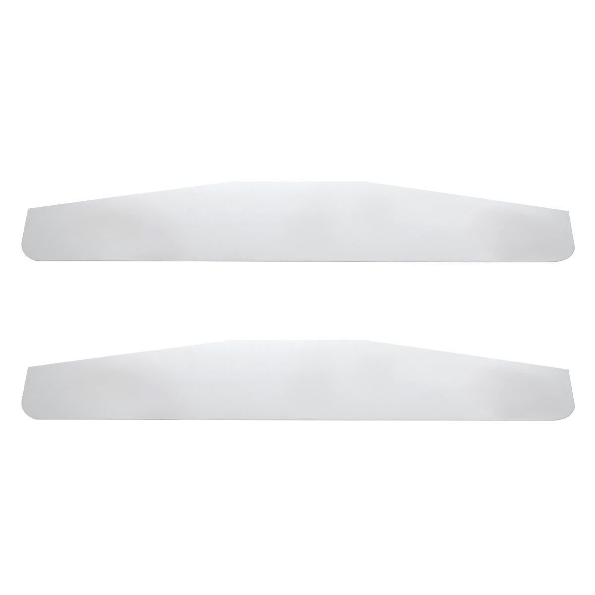 4" X 24" Chrome Standard Bottom Mud Flap Plate - Welded Stud (Pair) 10411CB