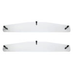 4" X 24" Chrome Standard Bottom Mud Flap Plate - Welded Stud (Pair) - Image 2