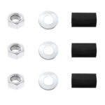 4" X 24" Chrome Standard Bottom Mud Flap Plate - Welded Stud (Pair) - Image 3