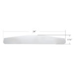 4" X 24" Chrome Standard Bottom Mud Flap Plate - Welded Stud (Pair) - Image 4