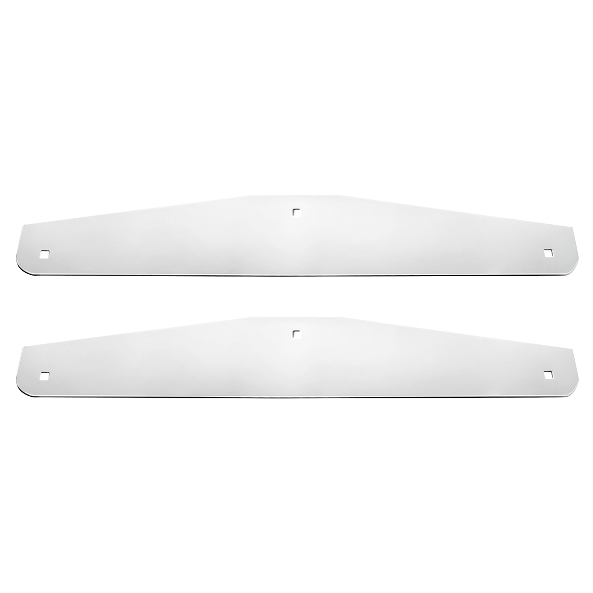 4" X 24" Chrome Standard Bottom Mud Flap Plate - Bolt Thru (Box of 2) 10416CB
