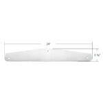 4" X 24" Chrome Standard Bottom Mud Flap Plate - Bolt Thru (Box of 2) - Image 3