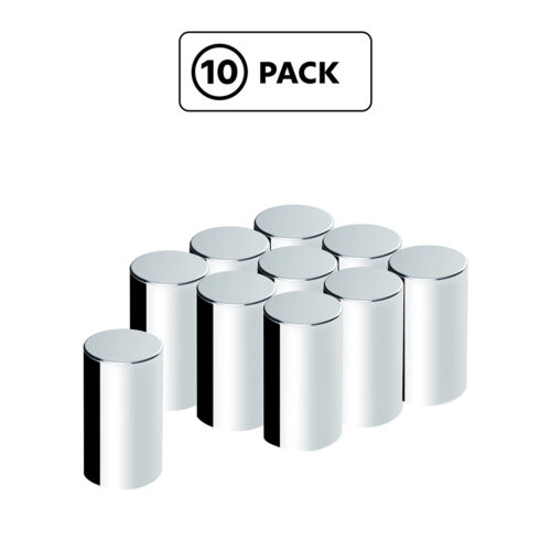 33mm x 3-1/2" Chrome Plastic Cylinder Nut Cover - Push-On (10-Pack) 10568