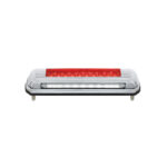 Chrome License Plate Light With Red LED 3rd Brake Light - Red LED/Red Lens 110203