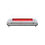 Chrome License Plate Light With Red LED 3rd Brake Light - Red LED/Red Lens - Image 2