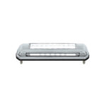 Chrome License Plate Light With White LED Backup Light - White LED/Clears Lens 110204