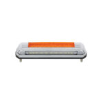 Chrome License Plate Light With Amber LED Auxiliary Light - Amber LED/Amber Lens - Image 2