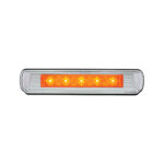 Chrome License Plate Light With Amber LED Auxiliary Light - Amber LED/Amber Lens - Image 3
