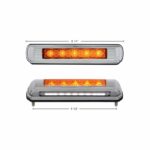 Chrome License Plate Light With Amber LED Auxiliary Light - Amber LED/Amber Lens - Image 5