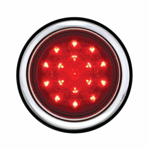 17 LED Chrome Bezel Flush Mount Tail Light 110406