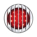 17 LED 1937 Ford Car Style Tail Light With Chrome Grille Style Flush Mount 110407