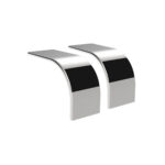 80" 430 Stainless Steel (16ga) Roll Formed Edge Smooth Half Fender/Long Drop - SS Series (Pair) 11041