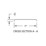 80" 430 Stainless Steel (16ga) Roll Formed Edge Smooth Half Fender/Long Drop - SS Series (Pair) - Image 3