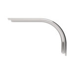 80" 430 Stainless Steel (16ga) Roll Formed Edge Smooth Half Fender/Long Drop - SS Series (Pair) - Image 6