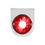 Dual Function Glass Watermelon Light With Stainless Steel Light Bracket Kit With LED Bulb-Red LED/Red Lens - Image 3