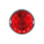 Dual Function Glass Watermelon Flush Mount Kit With LED Bulb - Red LED/Red Lens - Image 4