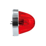Dual Function Glass Watermelon Flush Mount Kit With LED Bulb - Red LED/Red Lens - Image 5