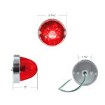 Dual Function Glass Watermelon Flush Mount Kit With LED Bulb - Red LED/Red Lens - Image 8
