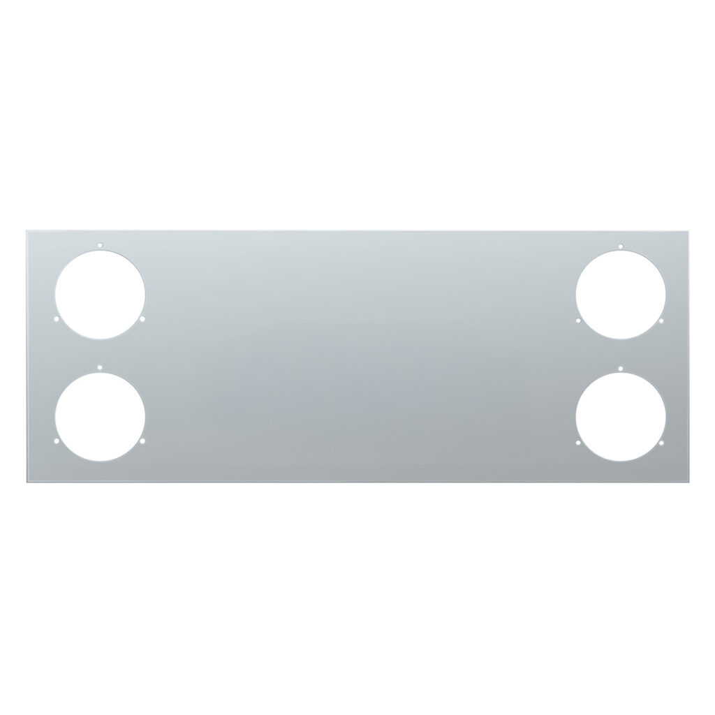 33-3/4" Stainless Steel Rear Center Light Panel With Four 4" Light Cutouts (No LP Holes) 21433