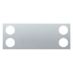 33-3/4" Stainless Steel Rear Center Light Panel With Four 4" Light Cutouts (No LP Holes) 21433