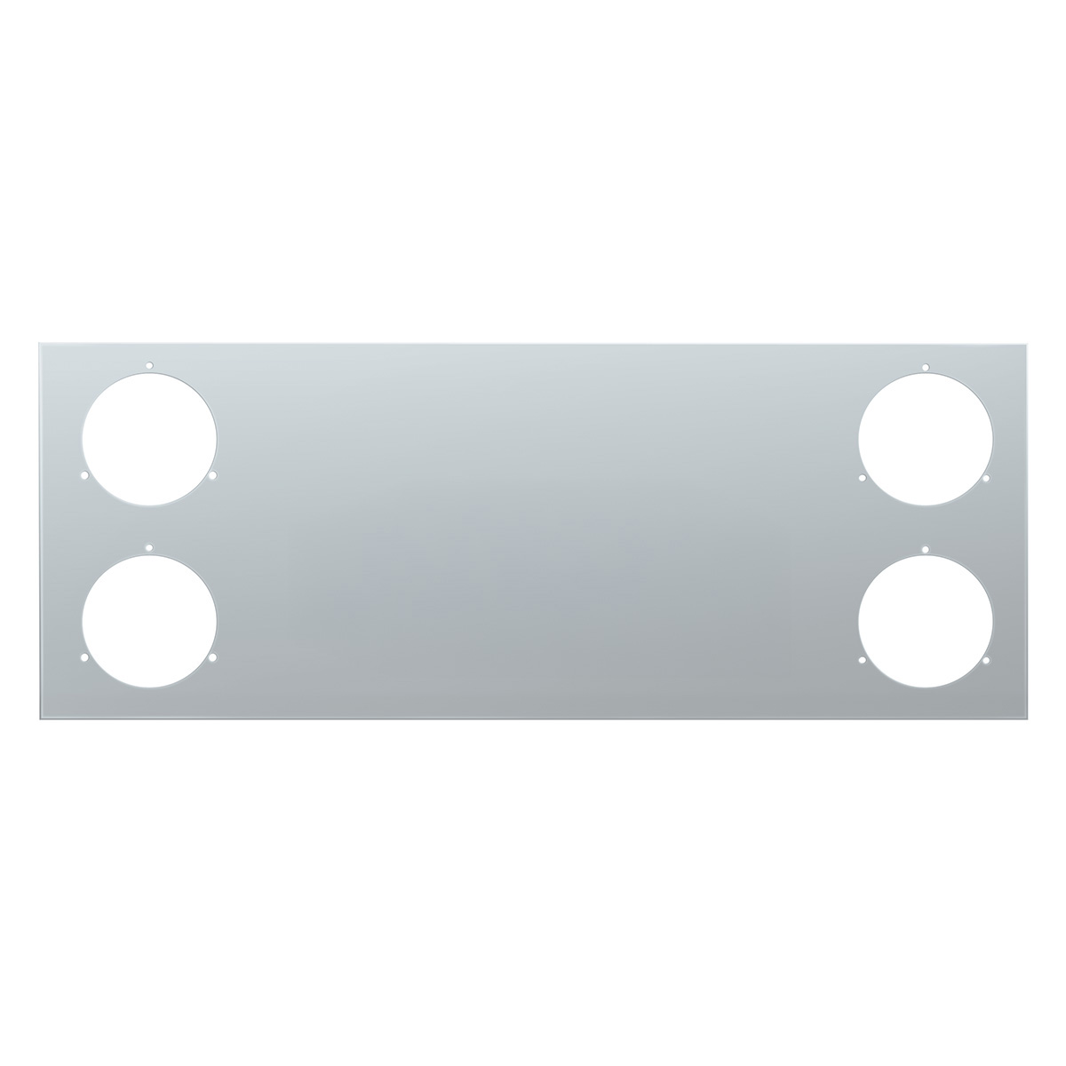 33-3/4" Stainless Steel Rear Center Light Panel With Four 4" Light Cutouts (No LP Holes) 21433